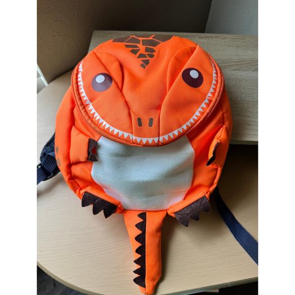 Kids Dinosaur Backpack – Orange with 3D Tail & Spikes - Picture 1 of 7